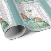 Marie Antoinette in Aqua met Cake Cadeaupapier (Rol Hoek)