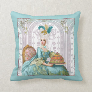 Marie Antoinette in Aqua met Cake Kussen