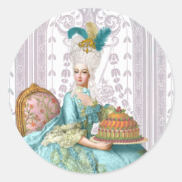 Marie Antoinette in Aqua Ronde Sticker