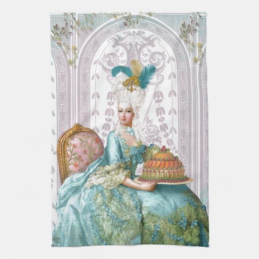 Marie Antoinette in Aqua Theedoek (Verticaal)
