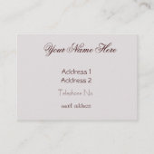 Marie Antoinette in Aqua Visitekaartje (Achterkant)