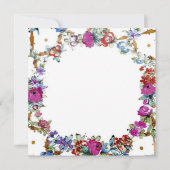 Marie Antoinette in bloemen - Uitnodigingen (Achterkant)