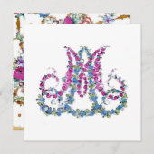 Marie Antoinette in Flowers ~ Uitnodigingen (Voorkant / Achterkant)