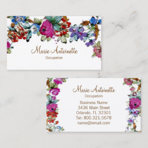 Marie Antoinette in Flowers ~ Visitekaartje