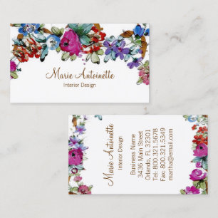 Marie Antoinette in Flowers - Visitekaartje