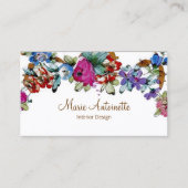 Marie Antoinette in Flowers - Visitekaartje (Voorkant)