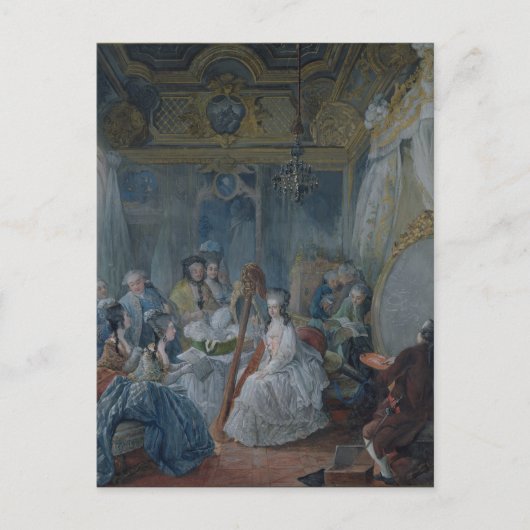 Marie Antoinette in haar kamer te Versailles Briefkaart (Voorkant)