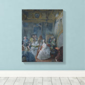 Marie Antoinette in haar kamer te Versailles Canvas Afdruk (Insitu (Houten vloer))