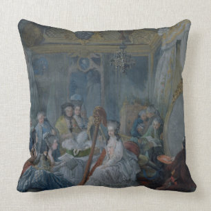 Marie Antoinette in haar kamer te Versailles Kussen