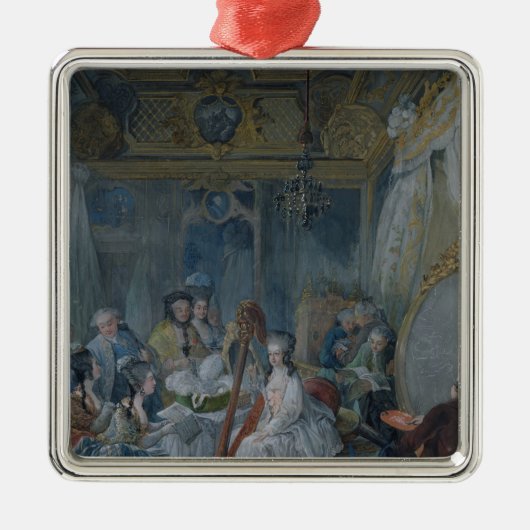 Marie Antoinette in haar kamer te Versailles Metalen Ornament (Voorkant)