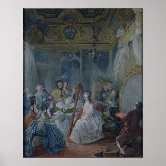 Marie Antoinette in haar kamer te Versailles Poster (Voorkant)