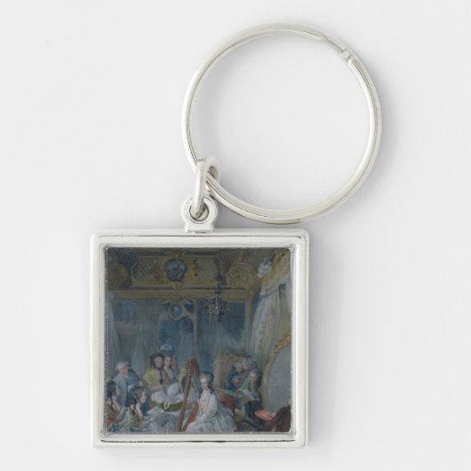 Marie Antoinette in haar kamer te Versailles Sleutelhanger (Voorkant)