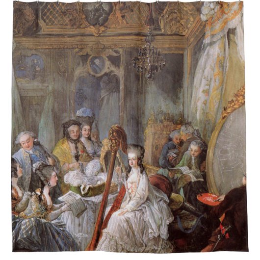 Marie Antoinette In Her Chamber At Versailles Douchegordijn (Voorkant)