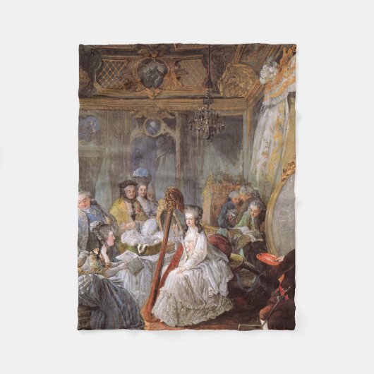 Marie Antoinette In Her Chamber At Versailles Fleece Deken (Voorkant)