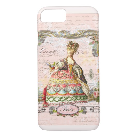 Marie Antoinette in het roze Case-Mate iPhone Case (Achterkant)