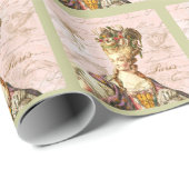 Marie Antoinette in het roze portret Cadeaupapier (Rol Hoek)
