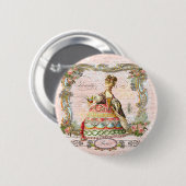 Marie Antoinette in het roze Ronde Button 5,7 Cm (Voorkant /achterkant)