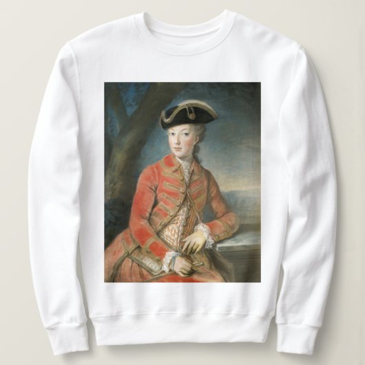Marie Antoinette in Red Jacket Sweatshirt (Design voorkant)