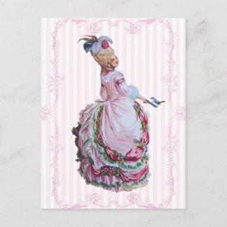 Marie Antoinette in roze Briefkaarten