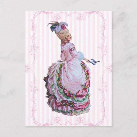 Marie Antoinette in roze Briefkaarten (Voorkant)