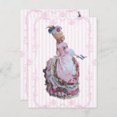 Marie Antoinette in roze Briefkaarten (Voorkant / Achterkant)