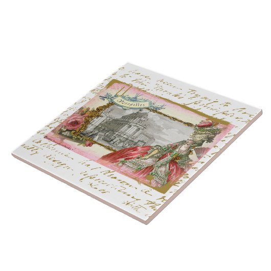 Marie Antoinette in Versailles Collage Art Tile Tegeltje (Zijkant)