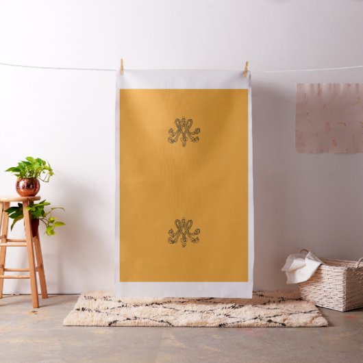 Marie Antoinette initial monogram upholstery panel Stof (Voorbeeld)