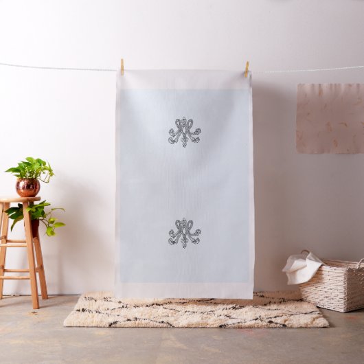 Marie Antoinette initial monogram upholstery panel Stof (Voorbeeld)