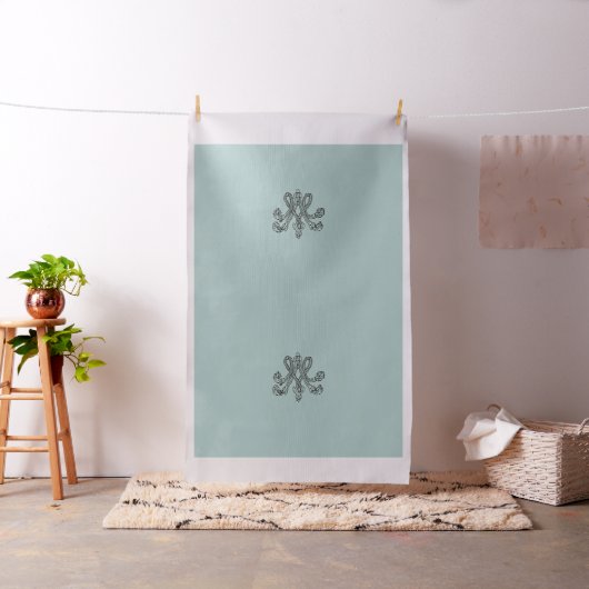 Marie Antoinette initial monogram upholstery panel Stof (Voorbeeld)