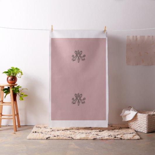Marie Antoinette initial monogram upholstery panel Stof (Voorbeeld)