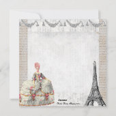 Marie Antoinette Joyeux Noel Kerstmis Feestdagenkaart (Achterkant)