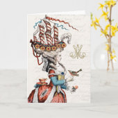Marie Antoinette kaart (Gele Bloem)