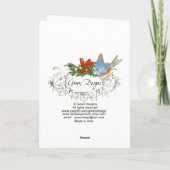 Marie Antoinette Kerstbal Feestdagen Kaart (Achterkant)