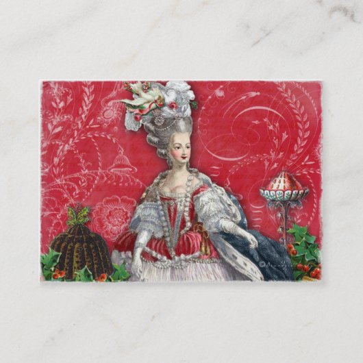 Marie Antoinette kerstdesserts Visitekaartjes (Voorkant)