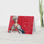 Marie Antoinette Kerstkaart Feestdagen Kaart (Voorkant)