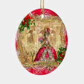 Marie Antoinette Kerstmis te Versailles Keramisch Ornament (Rechts)
