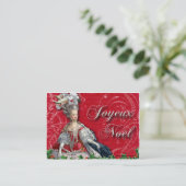 Marie Antoinette Kerstnoel Visitekaartjes (Staand voorkant)