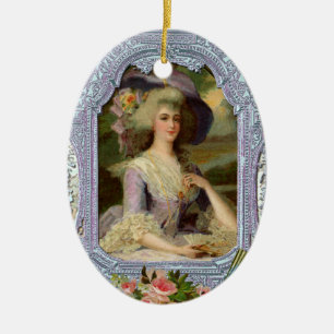 Marie Antoinette-kerstornament Gift Keramisch Ornament