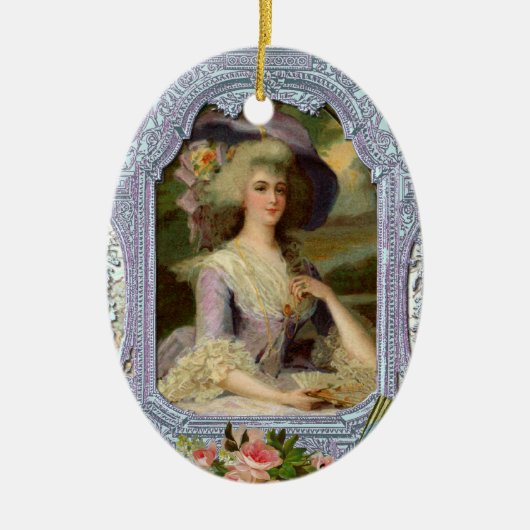 Marie Antoinette-kerstornament Gift Keramisch Ornament (Voorkant)