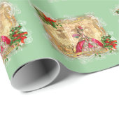 Marie Antoinette-kerstpapier Cadeaupapier (Rol Hoek)
