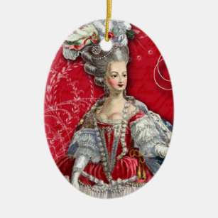 Marie Antoinette kerstversiering Keramisch Ornament