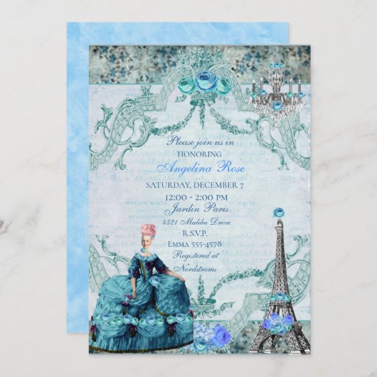 Marie Antoinette Koningin van Frankrijk Kaart (Voorkant / Achterkant)