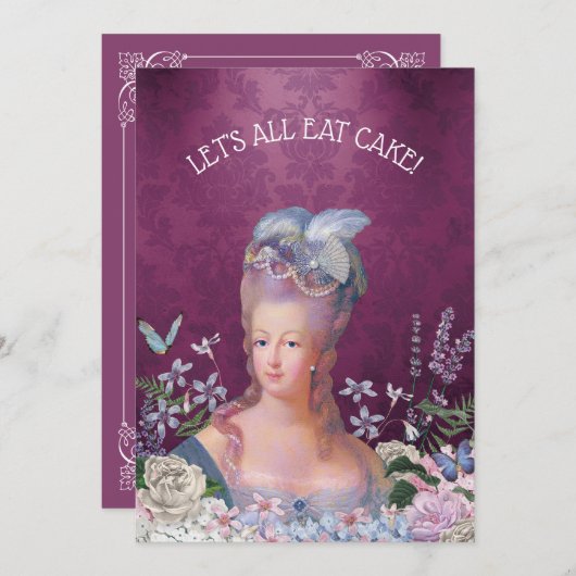Marie Antoinette laat de geboorte van de etendecke Kaart (Voorkant / Achterkant)