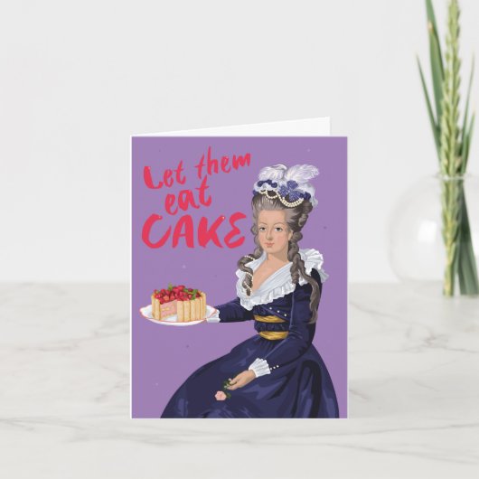 Marie Antoinette laat hen de Birthday met de Eat C Kaart (Voorkant)