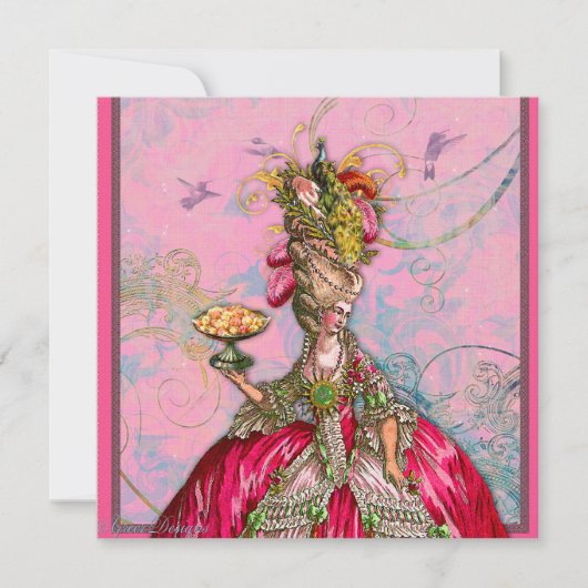 Marie Antoinette laat hen de tepel eten Kaart (Voorkant)