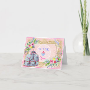 Marie Antoinette ~ Laat Ons Cake Eten Dankkaart Bedankkaart