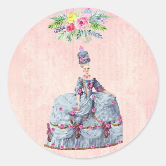 Marie Antoinette ~ Laat Ons Cake Eten Sticker (Voorkant)