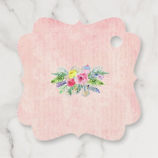 Marie Antoinette ~ Laat ons taart eten Bedankjes Labels (Achterkant)