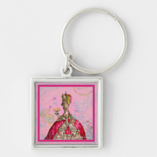Marie Antoinette Laat ze cake eten en Peacock Sleutelhanger