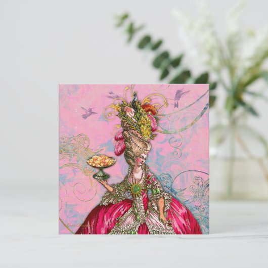 Marie Antoinette Laat ze cake eten Kaart (Staand voorkant)